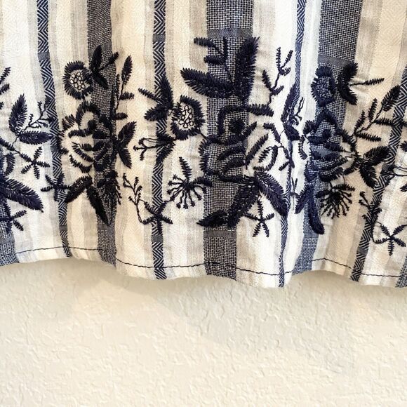 Francesca's Shift Dress Miami Embroidered Chambray Summer‎ Tunic Dress Sz S - Picture 6 of 11